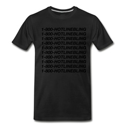 Men's 1-800-HOTLINE BLING 1800 Hotline Bling 1 800 T-Shirt - Black