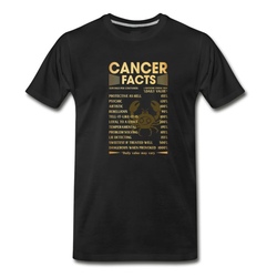 Men's 1 Cancer Facts T shirt T-Shirt - Black