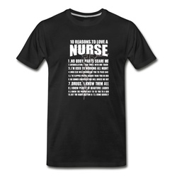 Men's 10 REASONS TO LOVE A NURSE SHIRTS GIFTS T-Shirt - Black