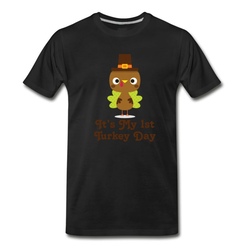 Men's 1st Thanksgiving Turkey T-Shirt - Black