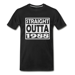 Men's 29th Birthday T Shirt Straight Outta 1988 T-Shirt - Black