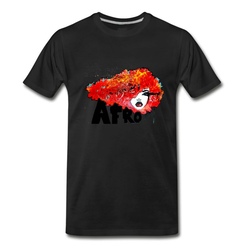 Men's Afro Rush Bighair Natural Hair Style T-Shirt - Black