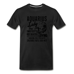 Men's Aquarius Lady Shirt T-Shirt - Black