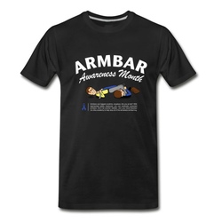 Men's Armbar Awareness Month funny BJJ t-shirt T-Shirt - Black