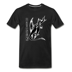 Men's back_of_dragon_black T-Shirt - Black