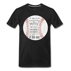 Men's Baseball Funny Shirt T-Shirt - Black