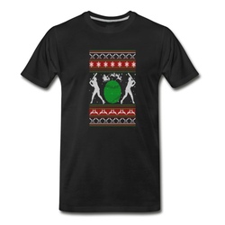 Men's Baseball Shirts Baseball Christmas Shirt T-Shirt - Black