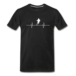 Men's Basketball Heartbeat - Sports Gift T-Shirt - Black