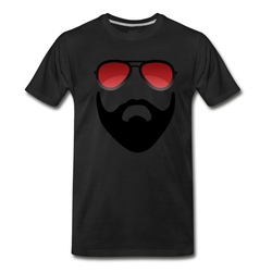 Men's Beard and shades T-Shirt - Black