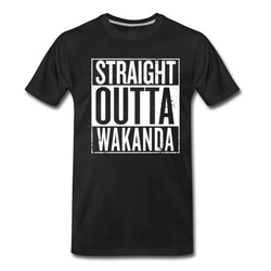 Men's Black Panther Straight Outta Wakanda T-Shirt - Black