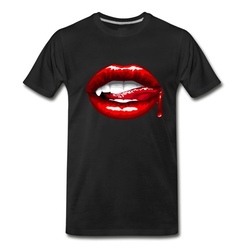 Men's Bloody Lips T-Shirt - Black