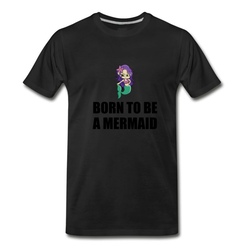 Men's Born To Be A Mermaid T-Shirt - Black