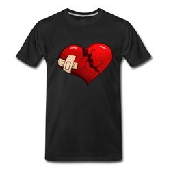 Men's Broken Heart T-Shirt - Black