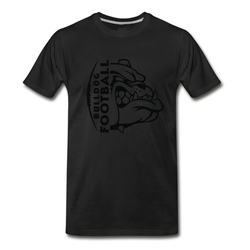 Men's Bulldog Football T-Shirt - Black