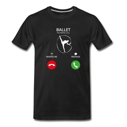 Men's Call Mobile Anruf ballet balletto ballet school T-Shirt - Black