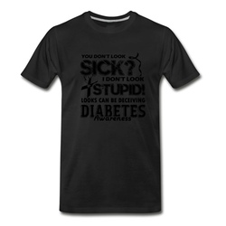 Men's Can Be Deceiving Diabetes Awareness Shirt T-Shirt - Black