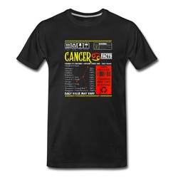 Men's Cancer Facts Shirt Funny Cancer Zodiac Birthday Shirt T-Shirt - Black