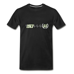 Men's Celebrate your 55th birthday or anniversary! T-Shirt - Black