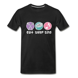 Men's Choir Eat Sleep Sing T-Shirt - Black