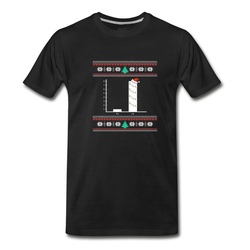 Men's Christmas Carol Bar Graph Sweater Math T Shirt T-Shirt - Black