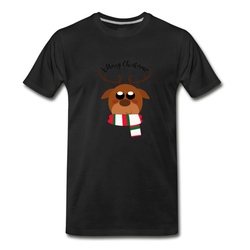 Men's Christmas reindeer T-Shirt - Black