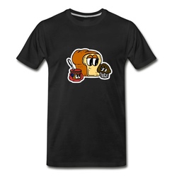 Men's comic breakfast bread jam muffin T-Shirt - Black