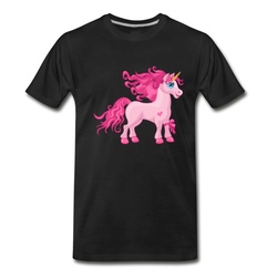 Men's Cute unicorn girl T-Shirt - Black