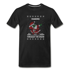 Men's Dabbing Through The Snow T-Shirt - Black