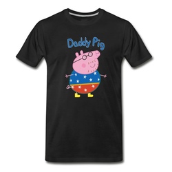 Men's daddy pig 2 T-Shirt - Black