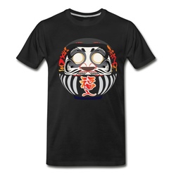 Men's Daruma, a symbol of perseverance and good luck T-Shirt - Black