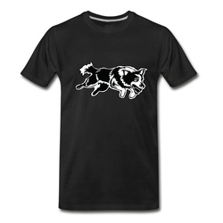 Men's dog border collie 1 T-Shirt - Black