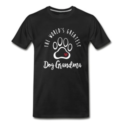 Men's Dog Grandma Tee Shirts T-Shirt - Black