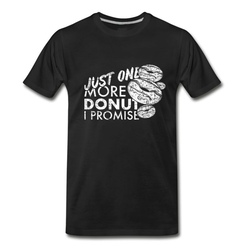 Men's Donut Just one more I promise T-Shirt - Black