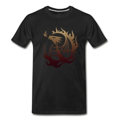 Men's Dragon Flames - Dragons - Total Basics T-Shirt - Black