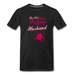 Men's Fishing With Her Husband - Country Closet T-Shirt - Black