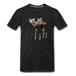 Men's Geometric Moose T-Shirt - Black