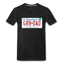 Men's Great Dad - Happy Father's Day - Massachussetts T-Shirt - Black