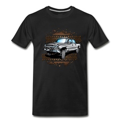 Men's Grey Muddy Chevy Truck T-Shirt - Black