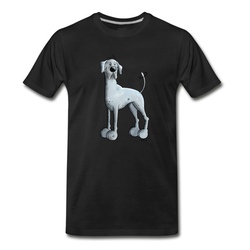 Men's Happy Great Dane T-Shirt - Black