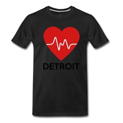 Men's Heart Detroit T-Shirt - Black