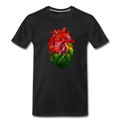 Men's Hop Heart Craft Beer T-Shirt - Black