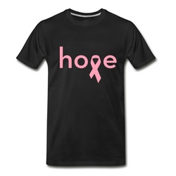 Men's Hope - Pink Ribbon T-Shirt - Black