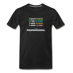 Men's I Am A Paraprofessional T-Shirt Touching Teacher S T-Shirt - Black