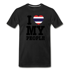 Men's I Heart (Love) My Thai People T-Shirt - Black