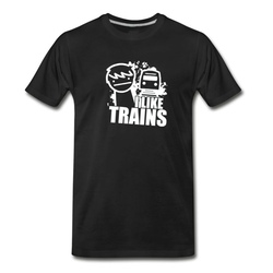 Men's I Like Trains T-Shirt - Black