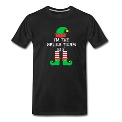 Men's I m The Sales Team Elf Matching Family Group T-Shirt - Black