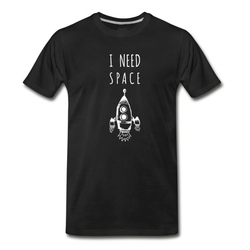 Men's I Nedd Space - Space Shuttle T-Shirt - Black