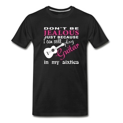 Men's I Play Guitar In My Sixties T Shirt T-Shirt - Black