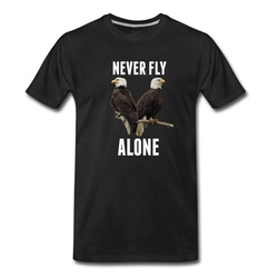 Men's Inspirational Bald Eagles T-Shirt - Black