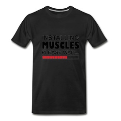 Men's Installing Muscles T-Shirt - Black